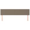 vidaXL T&ecirc;tes de lit 2 pcs Taupe 80x5x78/88 cm Tissu