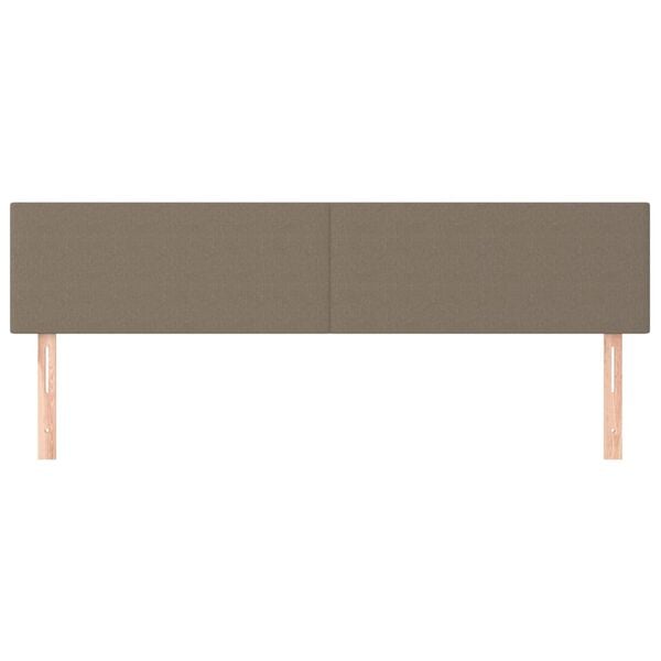vidaXL T&ecirc;tes de lit 2 pcs Taupe 80x5x78/88 cm Tissu