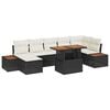 vidaXL Ensemble de canap&eacute; de jardin 8 pc Noir et Beige