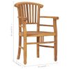 vidaXL Ensemble &agrave; manger de jardin 3 pcs bois de teck solide