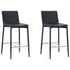 vidaXL Ensemble de bar 5 pcs Similicuir Noir