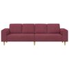 vidaXL Canap&eacute; de salon Bordeaux 250 x 77 x 76 cm Polyester