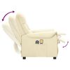 vidaXL Fauteuil de massage électrique Crème Similicuir