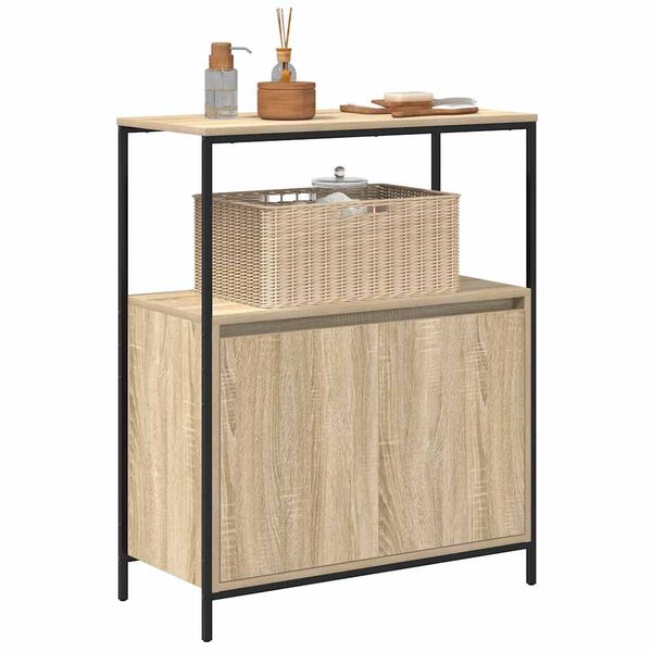 vidaXL Meuble de salle de bain et étagères chêne sonoma 76,5x35x95 cm