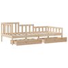 vidaXL Lit de jour avec tiroirs sans matelas 80x200 cm bois massif