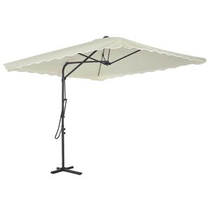 vidaXL Parasol d'ext&eacute;rieur avec poteau en acier 250 x 250 cm Sable