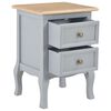 vidaXL Tables de chevet 2 pcs gris 35x30x49 cm MDF