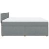 vidaXL Sommier &agrave; lattes de lit avec matelas Gris clair 180x200cm Tissu