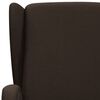 vidaXL Fauteuil de massage Marron foncé Tissu