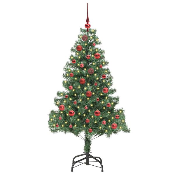 vidaXL Sapin de No&euml;l avec 150 LED avec support Vert 150 cm PVC