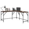 vidaXL Bureau ch&ecirc;ne marron 149x149x75 cm bois d'ing&eacute;nierie
