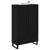 vidaXL Haut Armoire Ch&ecirc;ne noir 69,5 x 30 x 115 cm Bois d'ing&eacute;nierie