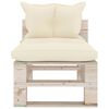 vidaXL Canap&eacute; de milieu palette de jardin avec coussins Bois de pin
