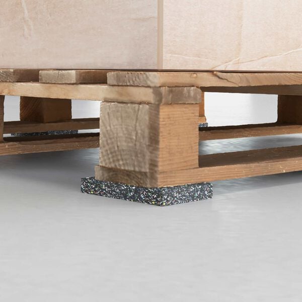 vidaXL Rouleau en caoutchouc Noir Caoutchouc