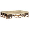 vidaXL Ensemble de canap&eacute;s d'ext&eacute;rieur 10 pcs Naturel et Beige