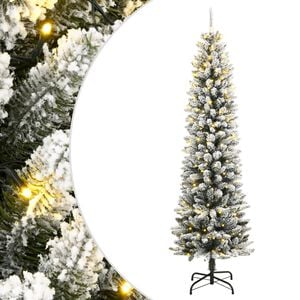 vidaXL Sapin de No&euml;l artificiel 150 LED et flocon de neige 120 cm