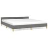 vidaXL Cadre de lit sans matelas gris fonc&eacute; 180x200 cm tissu