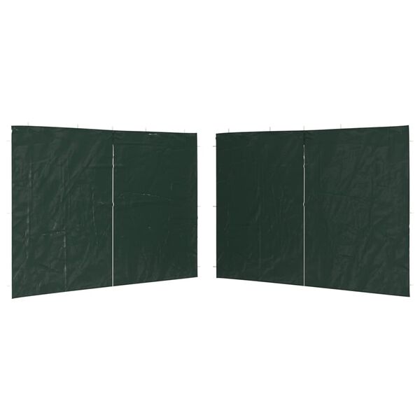 vidaXL Paroi de tente réception 2 pcs avec fermeture éclair PE Vert