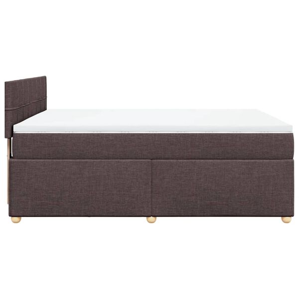 vidaXL Sommier &agrave; lattes de lit avec matelas Marron fonc&eacute; 140x200 cm