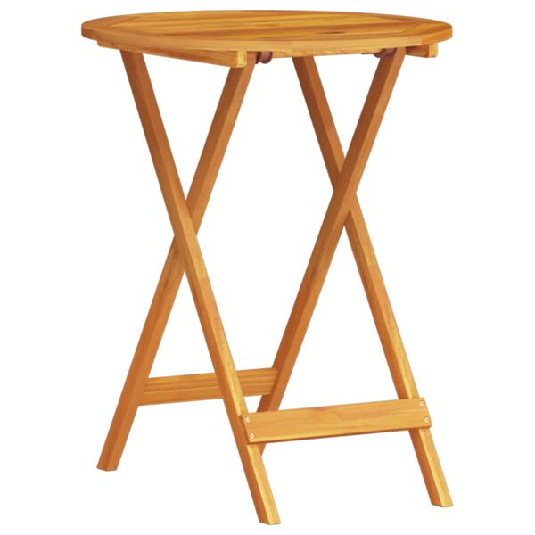 vidaXL Ensemble bistro pliant 3 pcs Marron Bois d'Acacia Massif