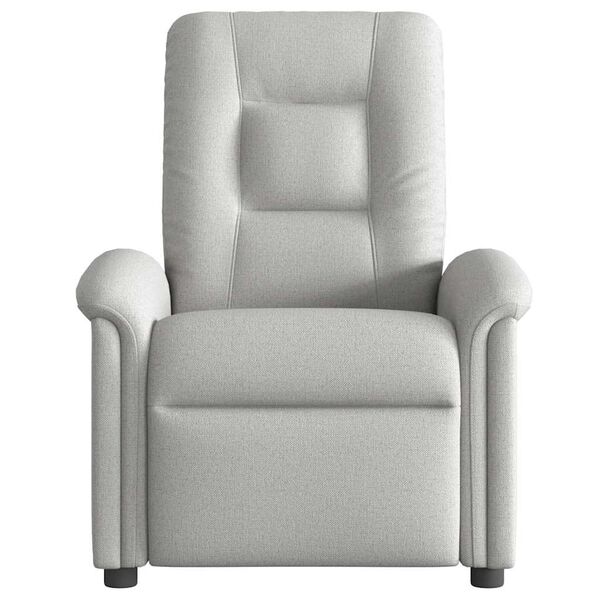vidaXL Fauteuil de massage inclinable gris nuage tissu