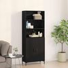 vidaXL Haut Armoire Ch&ecirc;ne noir 69,5 x 34 x 180 cm Bois d'ing&eacute;nierie