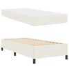 vidaXL Cadre de lit avec matelas Cr&egrave;me 90 x 200 cm tissu