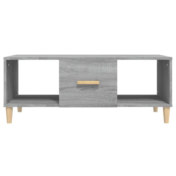 vidaXL Table basse sonoma gris 102x50x40 cm bois d'ingénierie