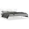 vidaXL Cadre de lit m&eacute;tal sans matelas et t&ecirc;te de lit blanc 183x213 cm