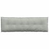 vidaXL Coussin de Dos Gris clair 160 x 50 cm Tissu en velours c&ocirc;tel&eacute;