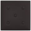vidaXL Panneaux muraux 12 pcs Noir 30x30 cm Similicuir 1,08 m&sup2;