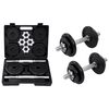 vidaXL Ensemble d'halt&egrave;res 15 pcs 20 kg Fonte