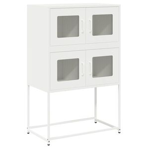 vidaXL Buffet haut blanc 68x39x107 cm acier