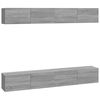 vidaXL Meubles TV muraux 4 pcs sonoma gris 100x30x30 cm