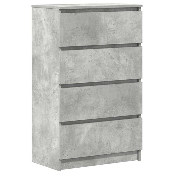 vidaXL Buffet Gris béton 60x35x98,5 cm Bois d'ingénierie