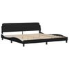 vidaXL Lit avec matelas Dover noir et blanc 200x200 cm similicuir