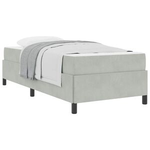 vidaXL Cadre de lit avec matelas Gris clair 80 x 200 cm tissu