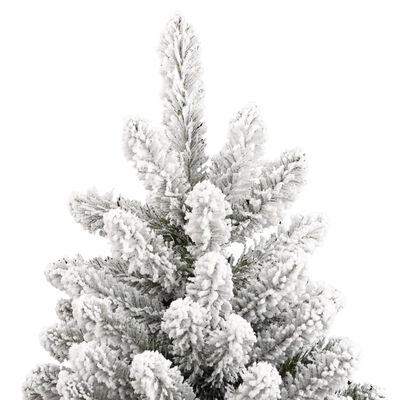 vidaXL Sapin de Noël artificiel à charnières avec neige floquée 240 cm