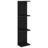 vidaXL &Eacute;tag&egrave;re Murale Ch&ecirc;ne noir 25 x 15 x 100 cm Bois d'ing&eacute;nierie