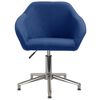 vidaXL Chaise pivotante de bureau Bleu Tissu