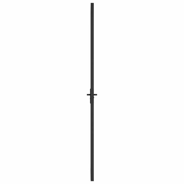 vidaXL Porte intérieure 76x201,5 cm Noir Verre ESG et aluminium