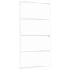 vidaXL Porte d'int&eacute;rieur Blanc 102x201,5 cm Tremp&eacute; verre aluminium fin