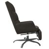vidaXL Chaise de relaxation avec repose-pied Noir Velours