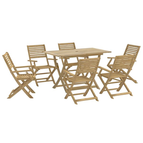 vidaXL Ensemble &agrave; manger de jardin 7 pcs Bois d'acacia solide