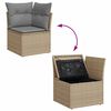 vidaXL Salon de jardin avec coussins 9 pcs beige r&eacute;sine tress&eacute;e