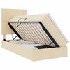 vidaXL Lit avec rangement et matelas Cr&egrave;me 90 x 190 cm Polyester