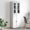 vidaXL Haut Armoire avec porte FLORIN Blanc brillant 60 x 35 x 182 cm