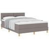 vidaXL Lit &agrave; ressorts avec coussin Taupe 140 x 200 cm tissu