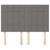 vidaXL T&ecirc;te de lit Gris fonc&eacute; 144 x 5 x 118/128 cm Tissu