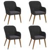 vidaXL Ensemble à manger de jardin avec coussins 5 pcs Noir
